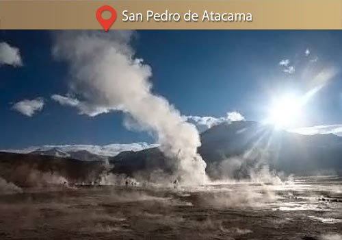 Geyser del Tatio y Poblado de Machuca